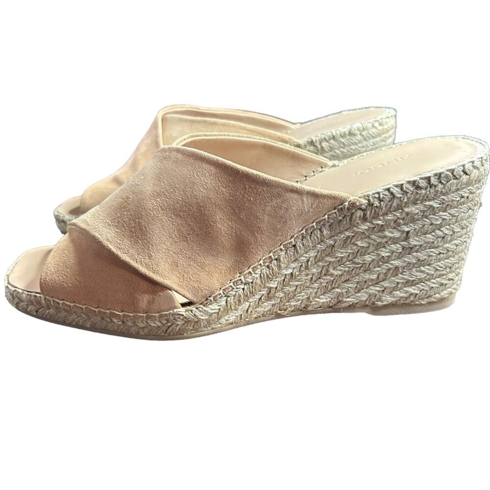 Vince Gaelan Suede Crossover Strap Espadrille Wedge Peep Toe Heels NEW 11 - Picture 7 of 11